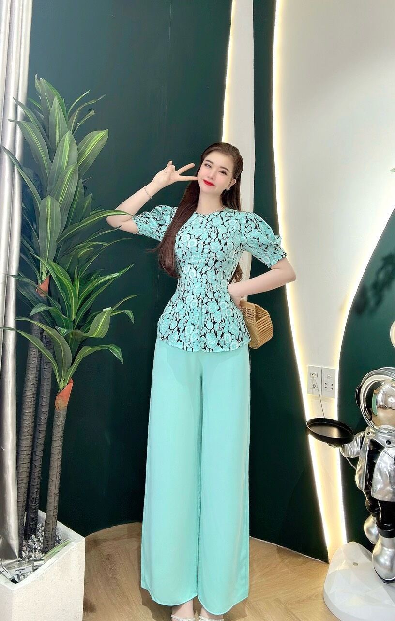 Bộ bà ba tay búp nút ngọc 40-60kg