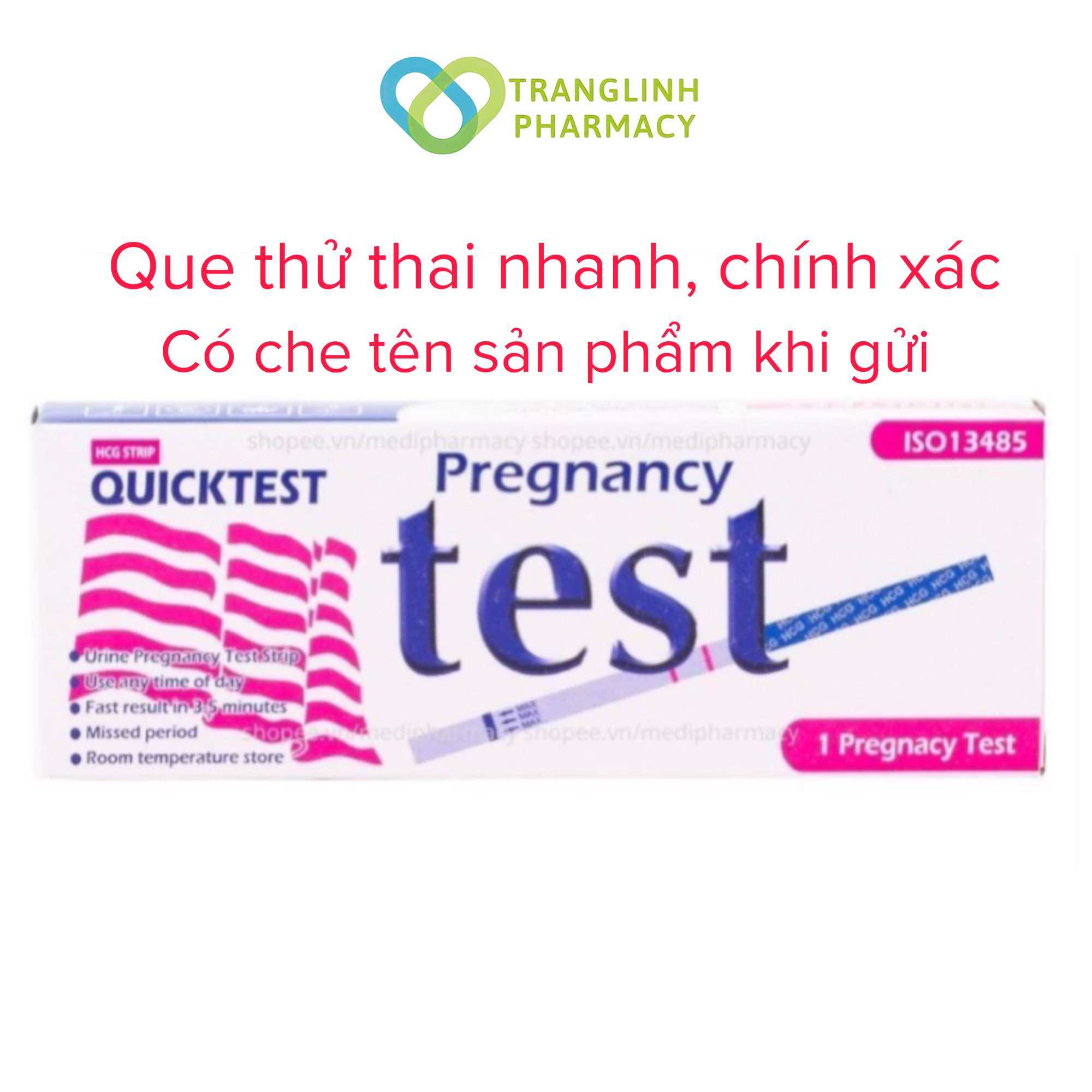 Que thử thai Quicktest - test thử thai nhanh