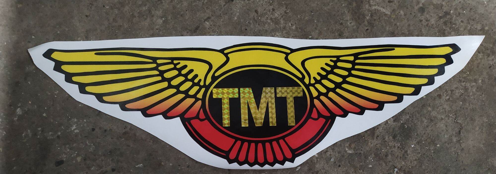 Tem decan chữ tmt, chữ 68 cánh chim dán trang trí xe tải, xe con, xe khách