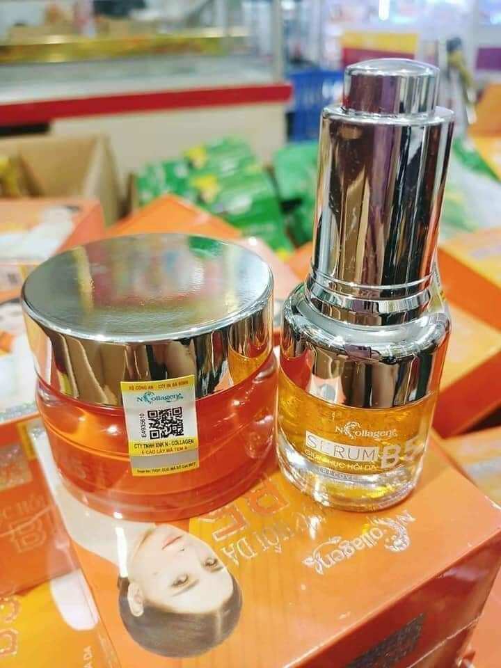 Combo kem face b5+serum b5 ncollagen phục hồi da