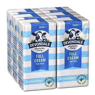 Thùng sữa Devondale nguyên kem Úc 24 hộp (24hộp x200ml)