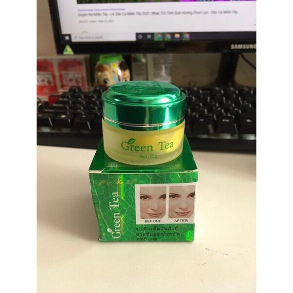 Kem trắng da trà xanh Green tea