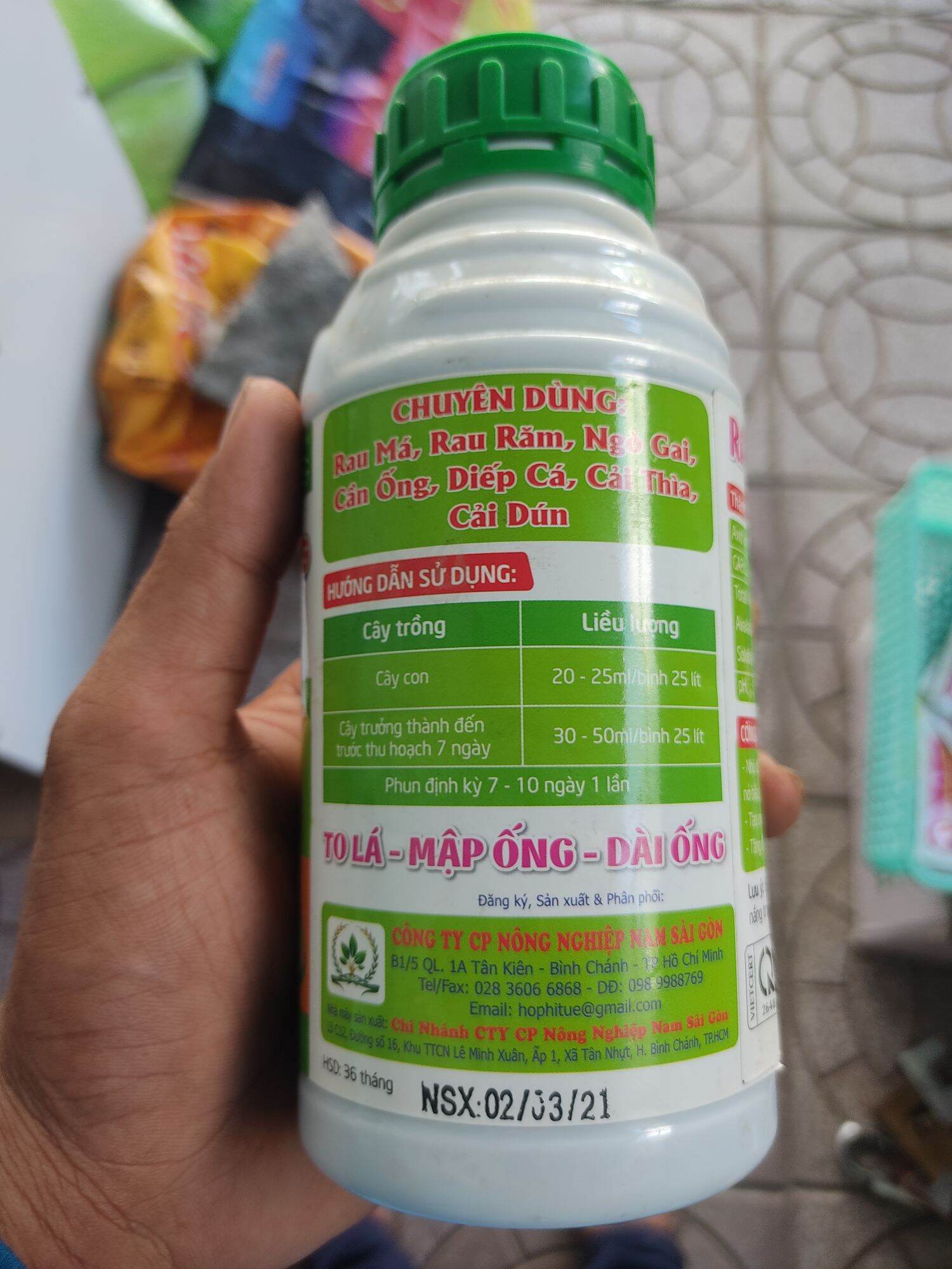 Mập cọng - Trắng cọng chuyên dùng rau màu