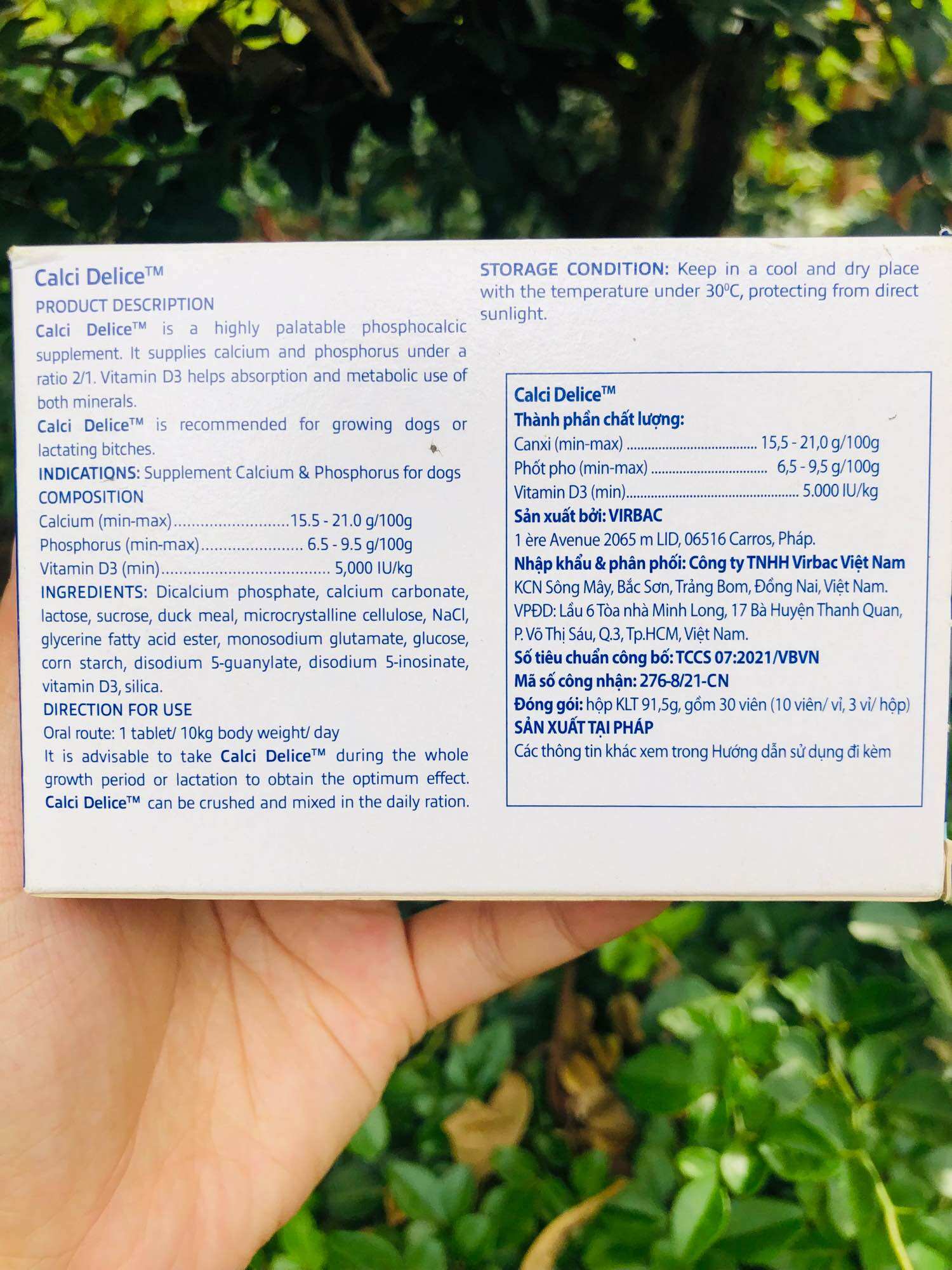 [1 vĩ X 10viên] Bổ sung canxi cho chó mèo (Canxi Delice Virbac)