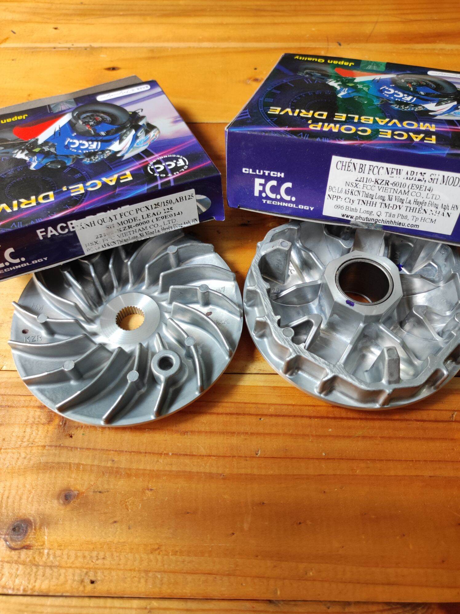 Trọn bộ chén bi cánh quạt ab125/pcx/lead/sh model hàng chính hãng fcc