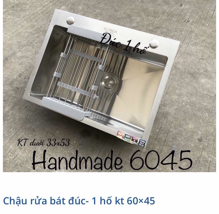Chậu đúc rửa bát 1 hố, chậu dập rửa bát 1 hố giá rẻ