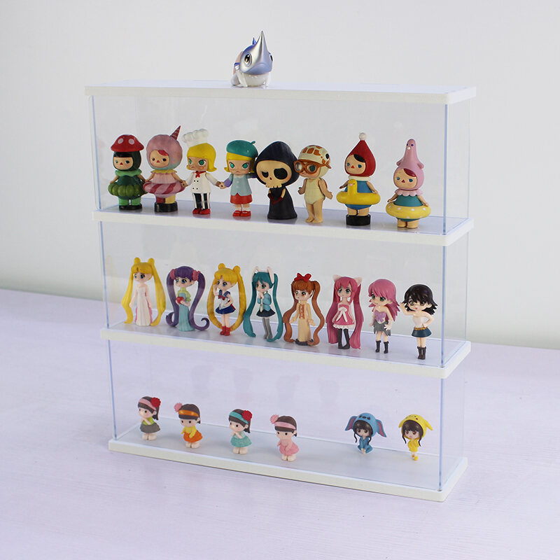 Tủ Trưng Bày Hộp Đựng Acrylic Bubble Mart Blind Box Tủ Trưng Bày Nhiều Lớp Mô Hình Lego Hộp Đựng Sưu