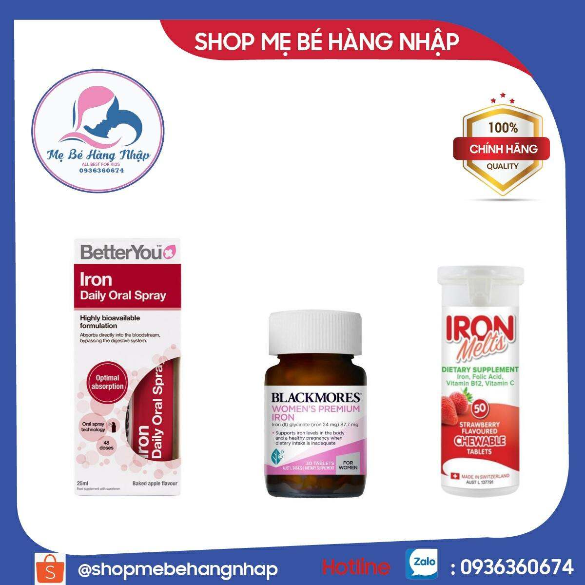 Vitamin bổ sung sắt các loại