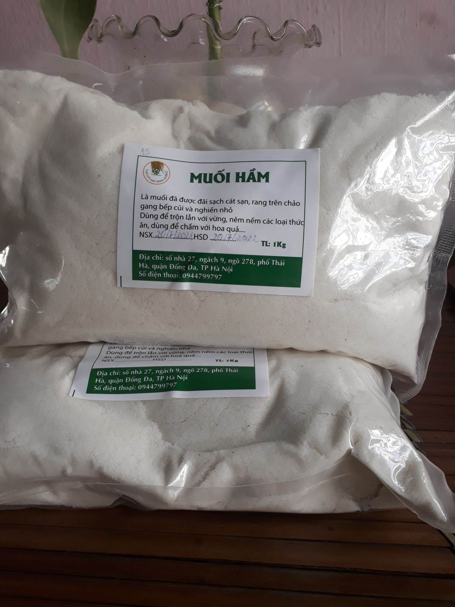 Muối hầm, 100% từ muối biển không lẫn tạp chất, gói 1kg