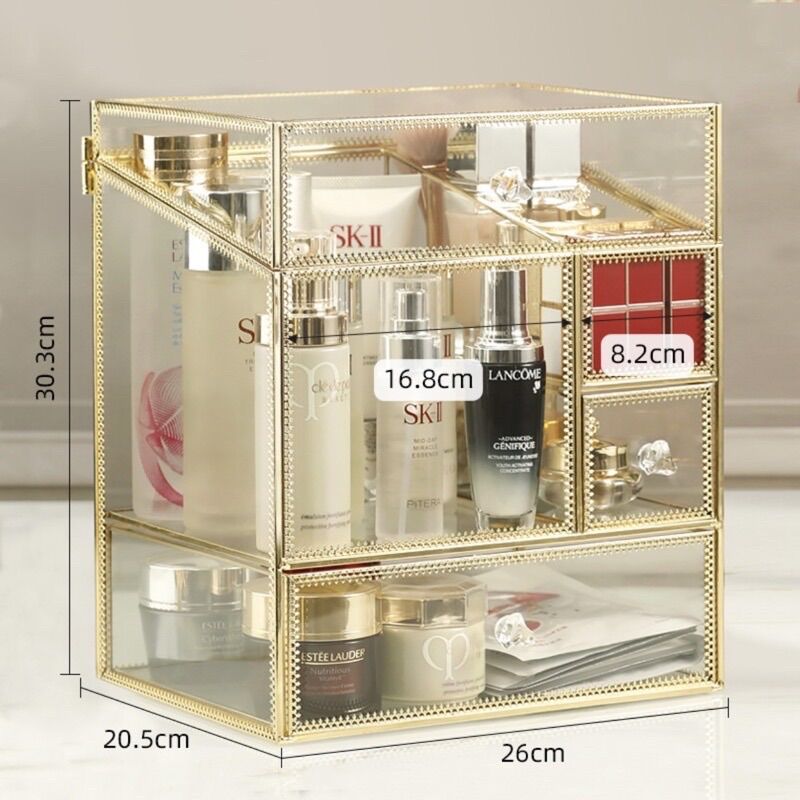 Tủ đựng mỹ phẩm cao cấp viền kim loại
