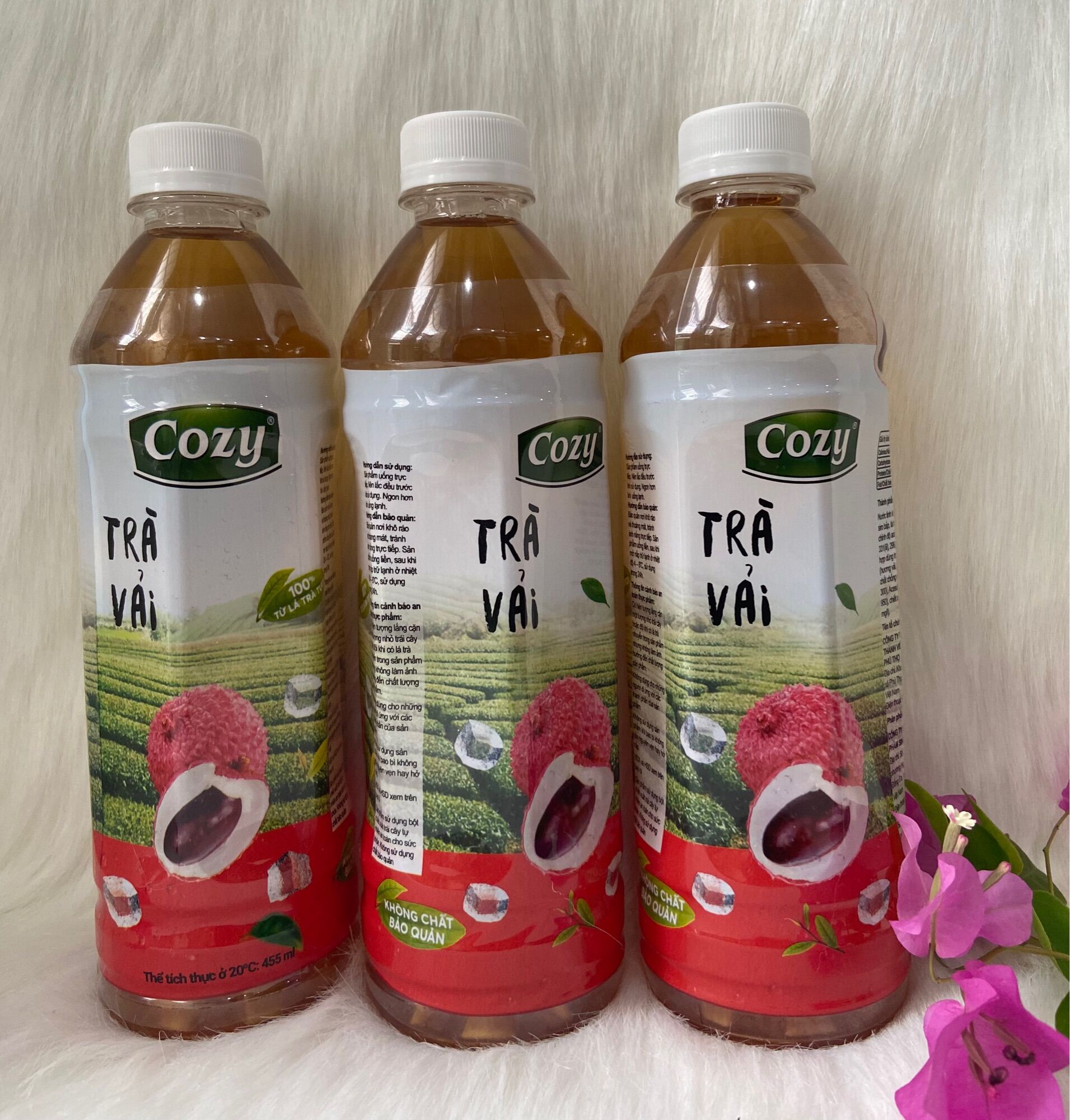 1 Thùng COZY Trà Vải /24 Chai *455ml