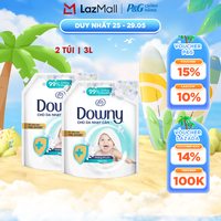 Combo 2 Nước Xả Vải DOWNY Hương Nước Hoa Cao Cấp Dịu Nhẹ Kháng Khuẩn Túi 3L