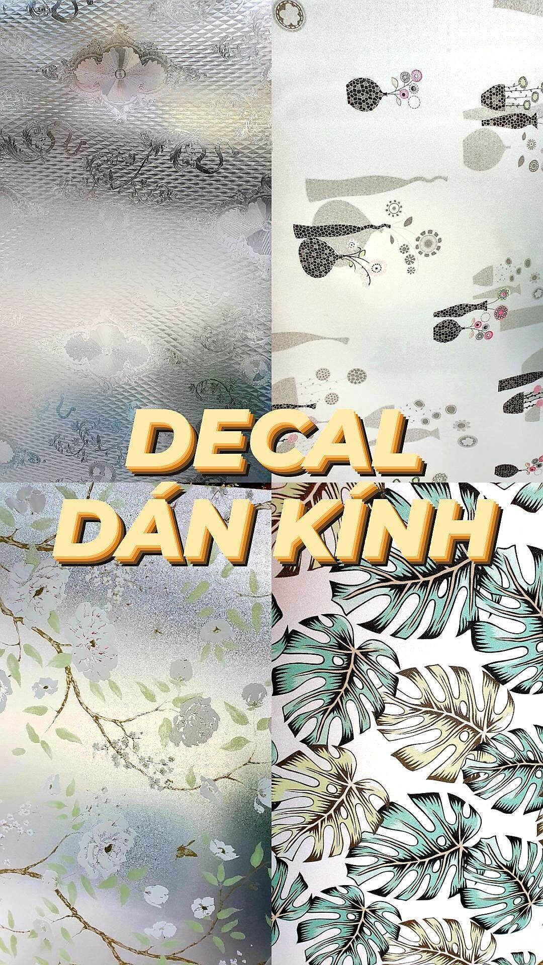 [XẢ KHO] Decal dán kính , giấy đề can dán kính mờ cửa sổ, chống nắng đẹp giá rẻ 90cmx50cm