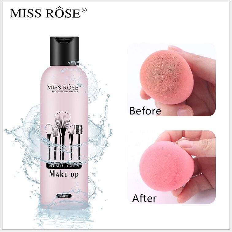 Nước Rửa Cọ Trang Điểm Mút Tán Miss Rose