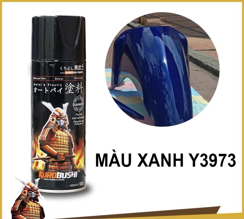 Combo Sơn samurai màu Xanh Tím Đậm Y3973 chuẩn zin (lótuch210)