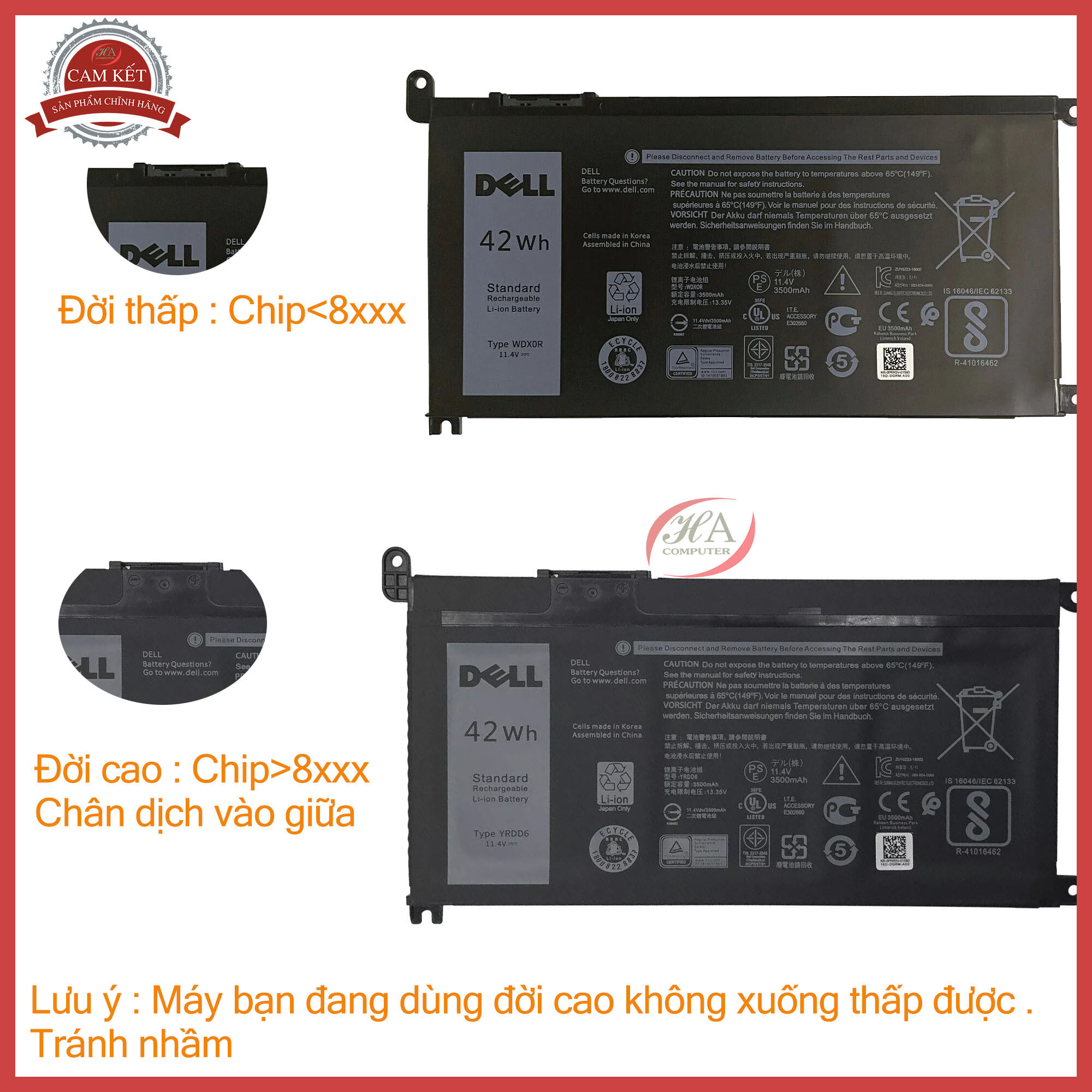 Pin dell Inspiron 3580