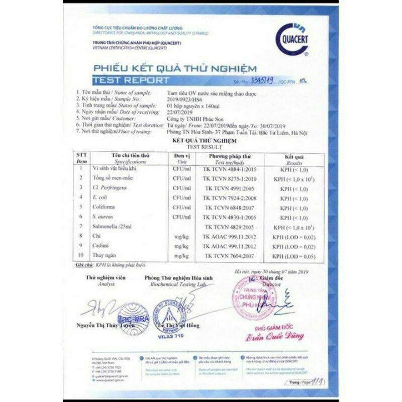 Combo 3 Tam Tiêu OV (2 Lọ dạng nước, 1 lọ dạng viên) - Không lo hôi miệng
