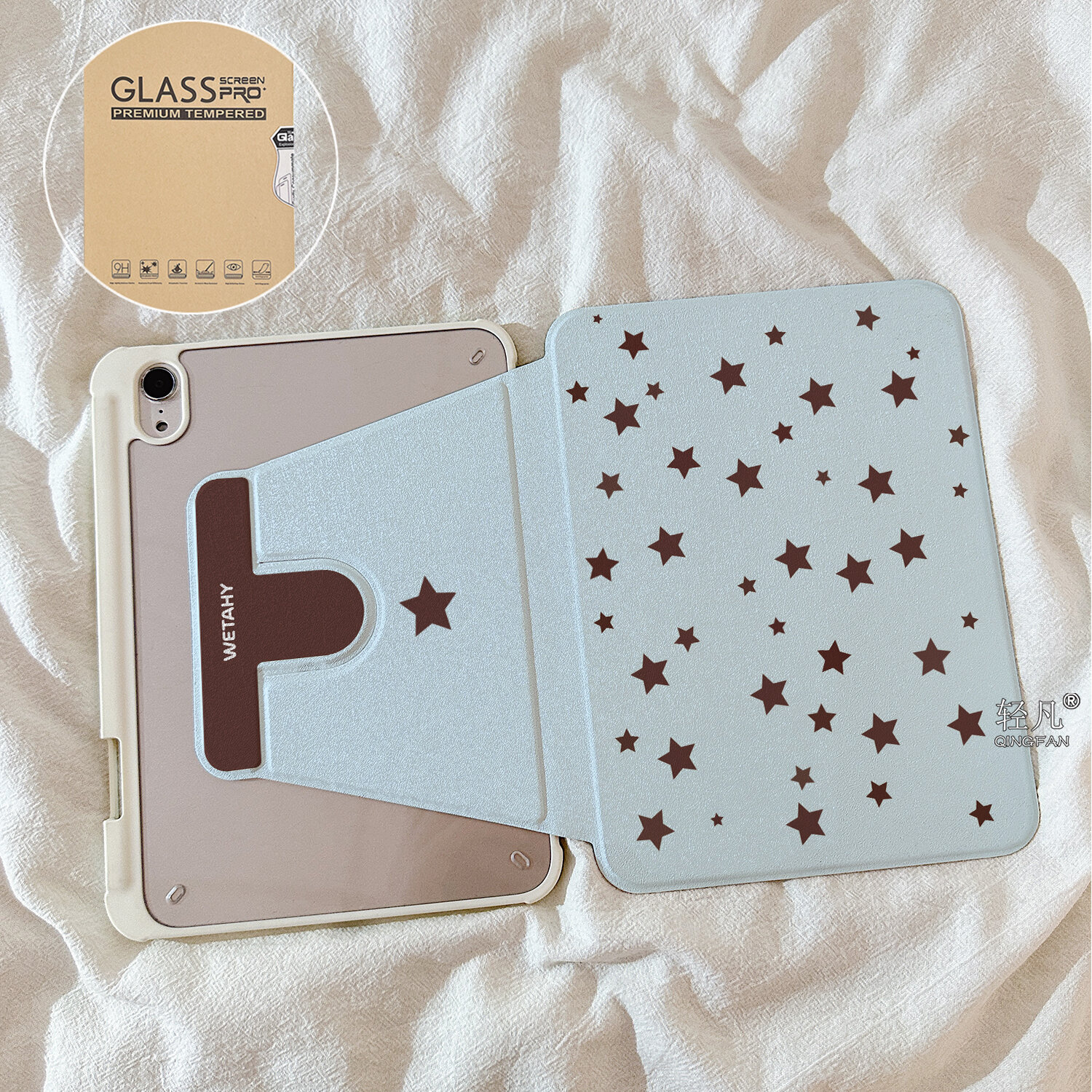 Cute Star Design Tablet Case 360 Degree Rotatable With Pen Slot - 4