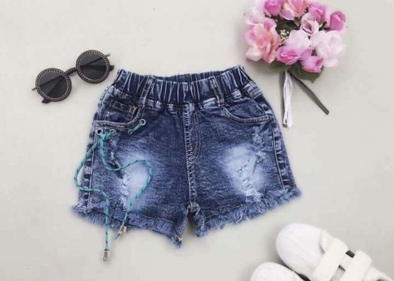 Quần short jean cho bé gái