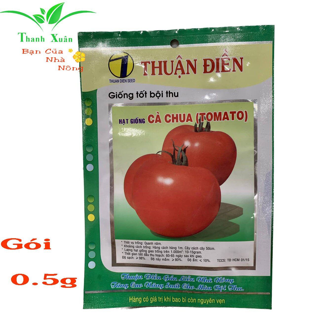 Hạt giống cà chua tomato gói 0.5g