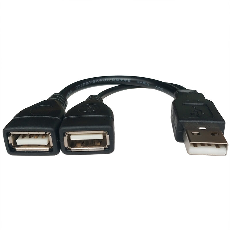 Cáp Dữ Liệu USB 1 Dây 2 Đầu Cáp Nối Dài Đầu Chuyển Đổi Dùng Trong Xe 1 Đực 2 Cái Cung Cấp Điện Hai Cổng 1 Kéo 2 Mở Rộng 3