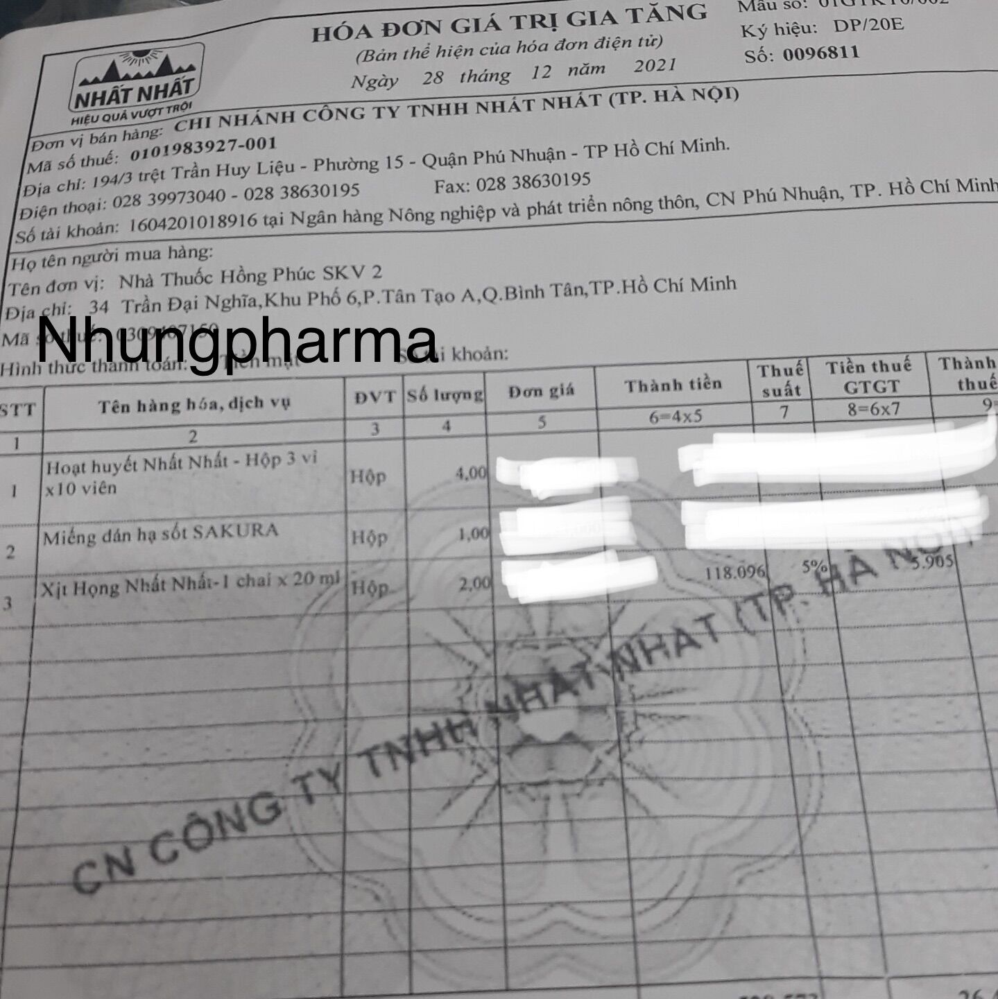 Xịt họng nhất nhất