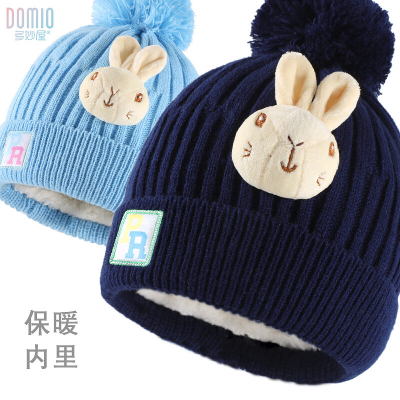 Mũ Trẻ Em Peter Rabbit Mũ Len Em Bé Trẻ Em Mẫu Mùa Đông Giữ Ấm Bảo Vệ Tai Dệt Kim Chui Đầu thumbnail