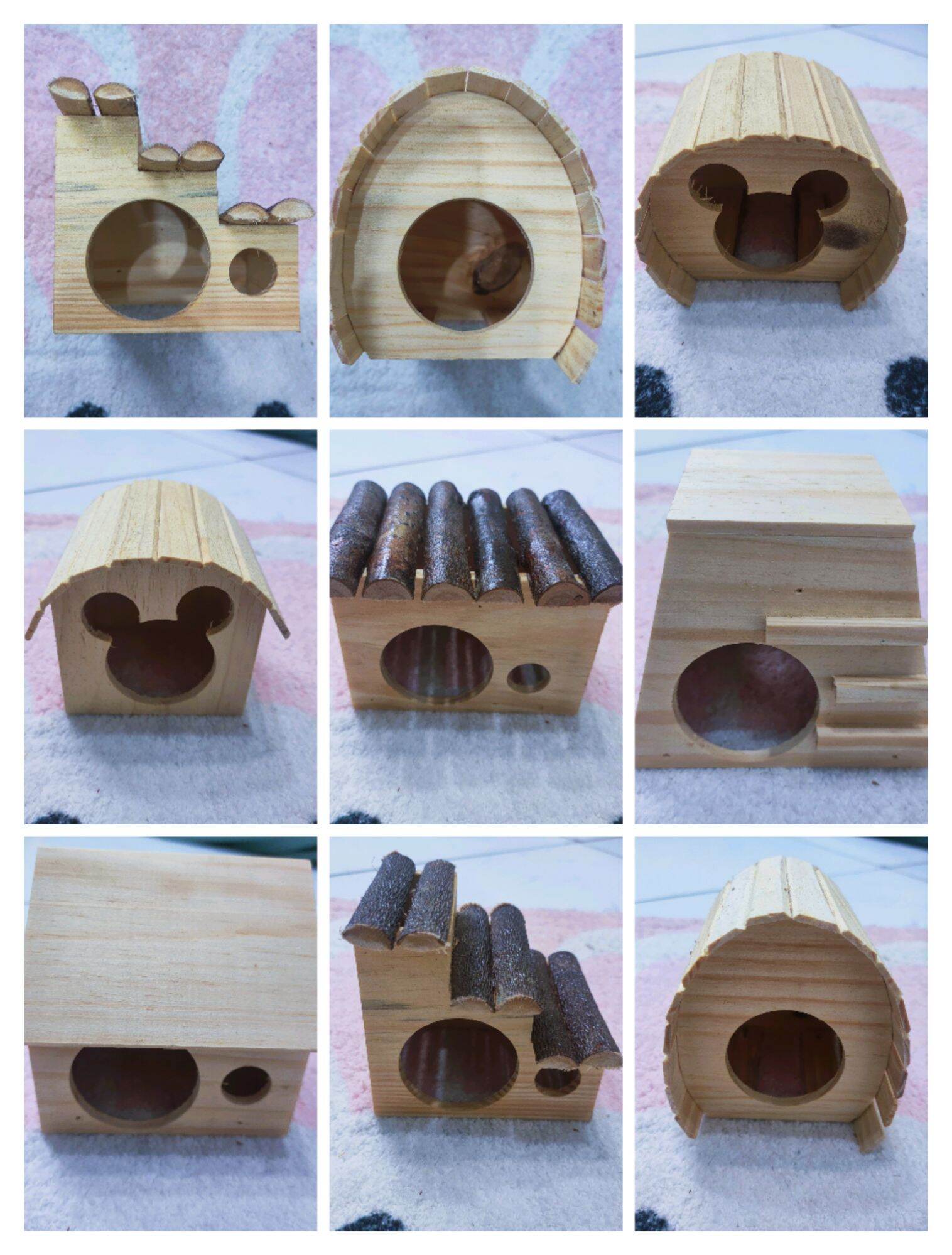 Nhà gỗ thông cho thú cưng nhỏ - Hamster