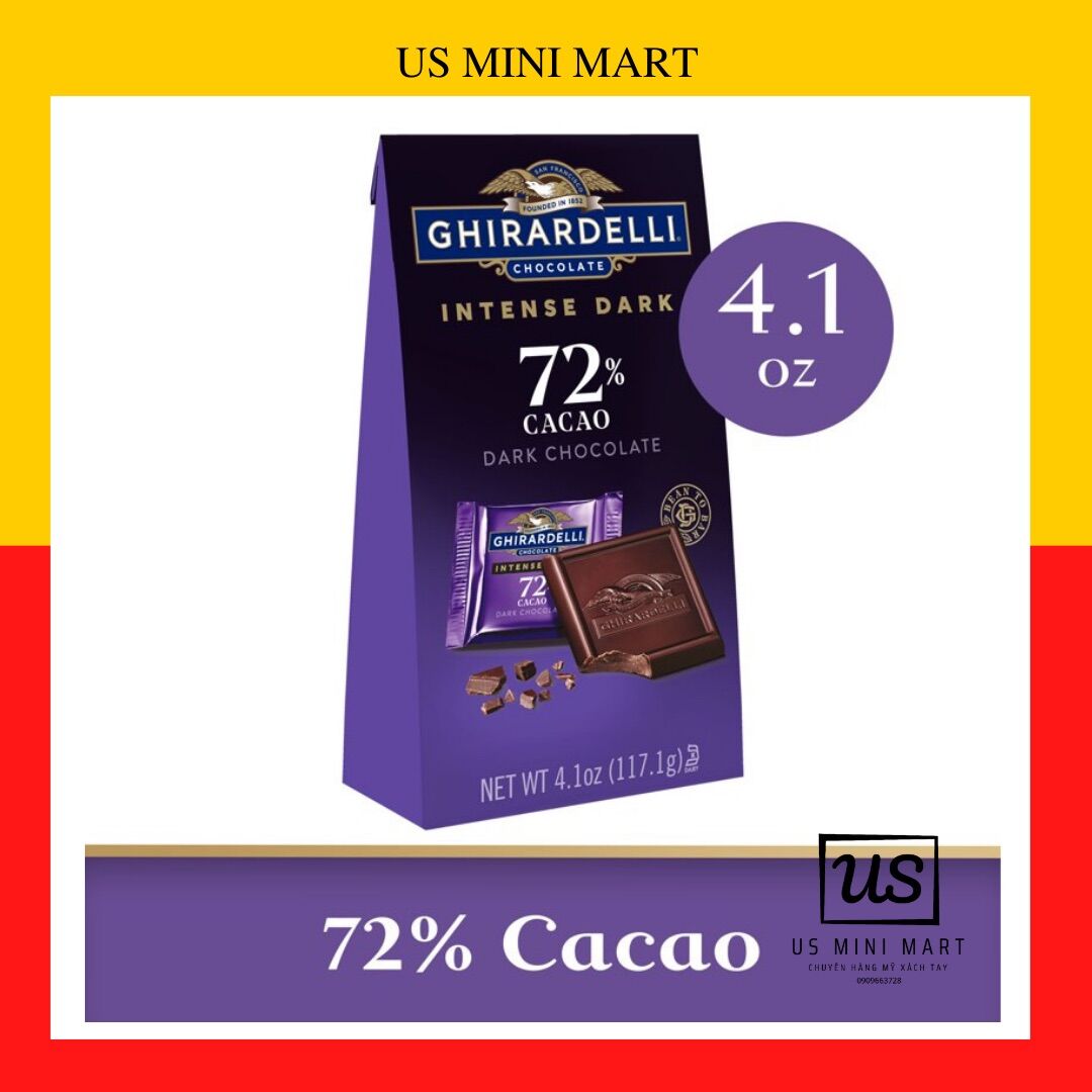 Chocolate cao cấp đến từ thương hiệu Ghiardelli Dark Chocolate với Blackberry và dark cherry,117,1g