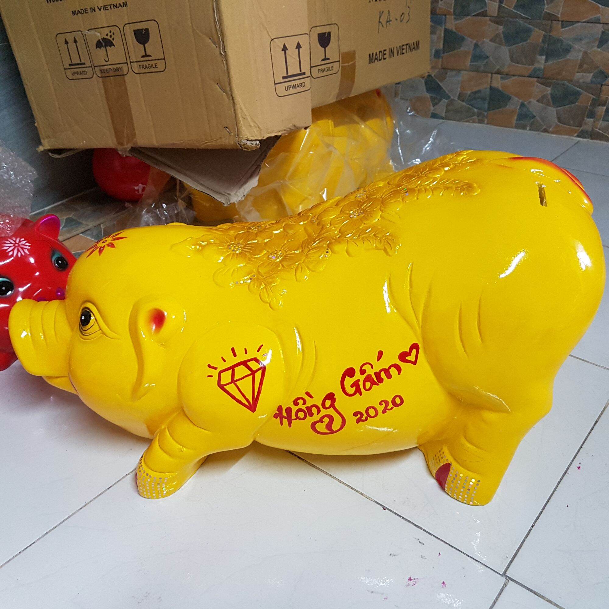 Lợn đất to khổng lồ hoa nổi cực đẹp