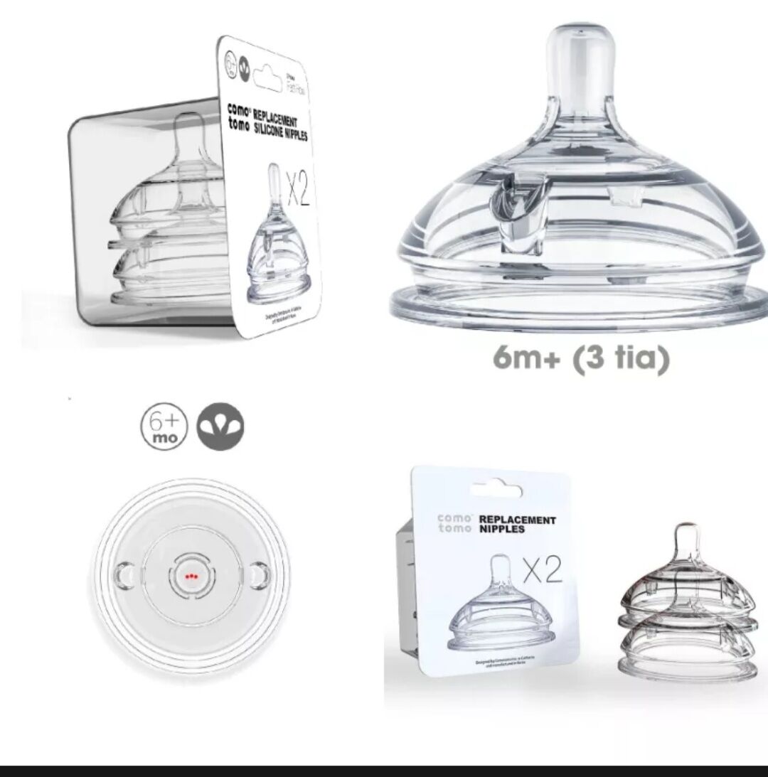 Box of 2 Nipples (Size 1 Jet, 2 Jets, 3 Jets, Y Cut) to Replace Super Soft Comotomo Bottles (Shop Has All Sizes)