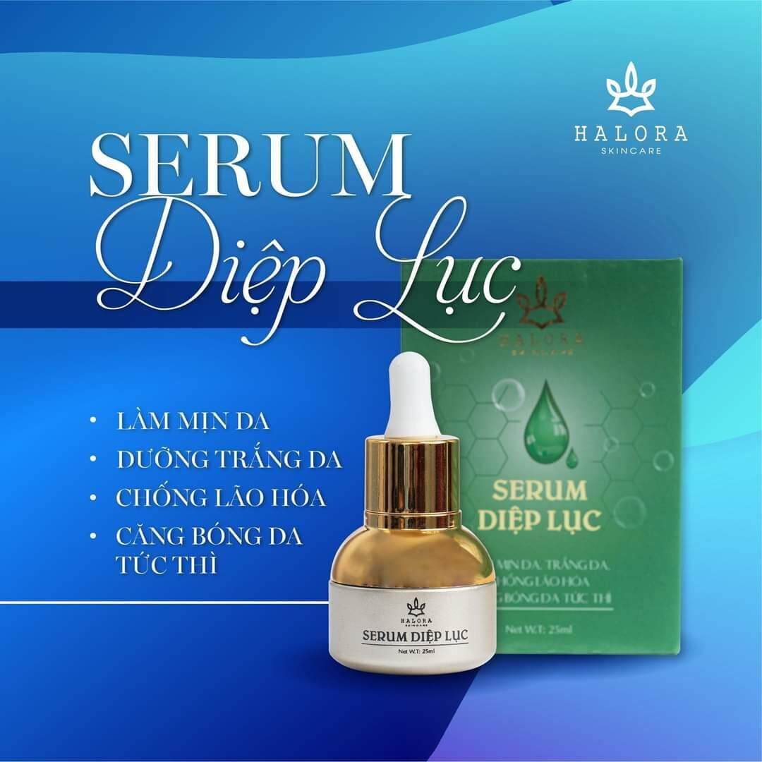 Serum Diệp Lục Halora (CẤP ẨM CHỐNG LÃO HÓA CĂNG BÓNG SÁNG DA)