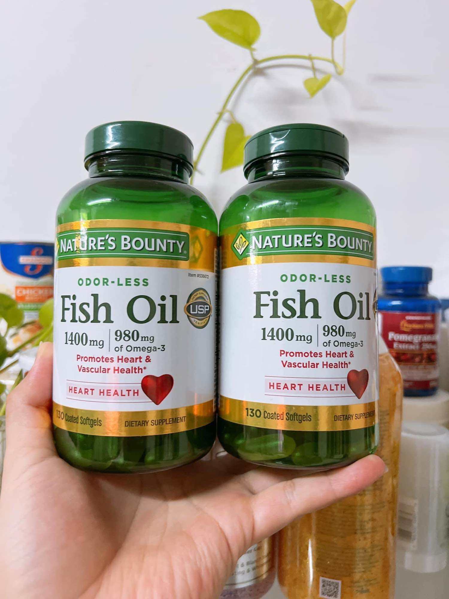 Dầu Cá Nature s Bounty Fish Oil 1400 mg 980 mg Omega 3 loại 130 Viên của