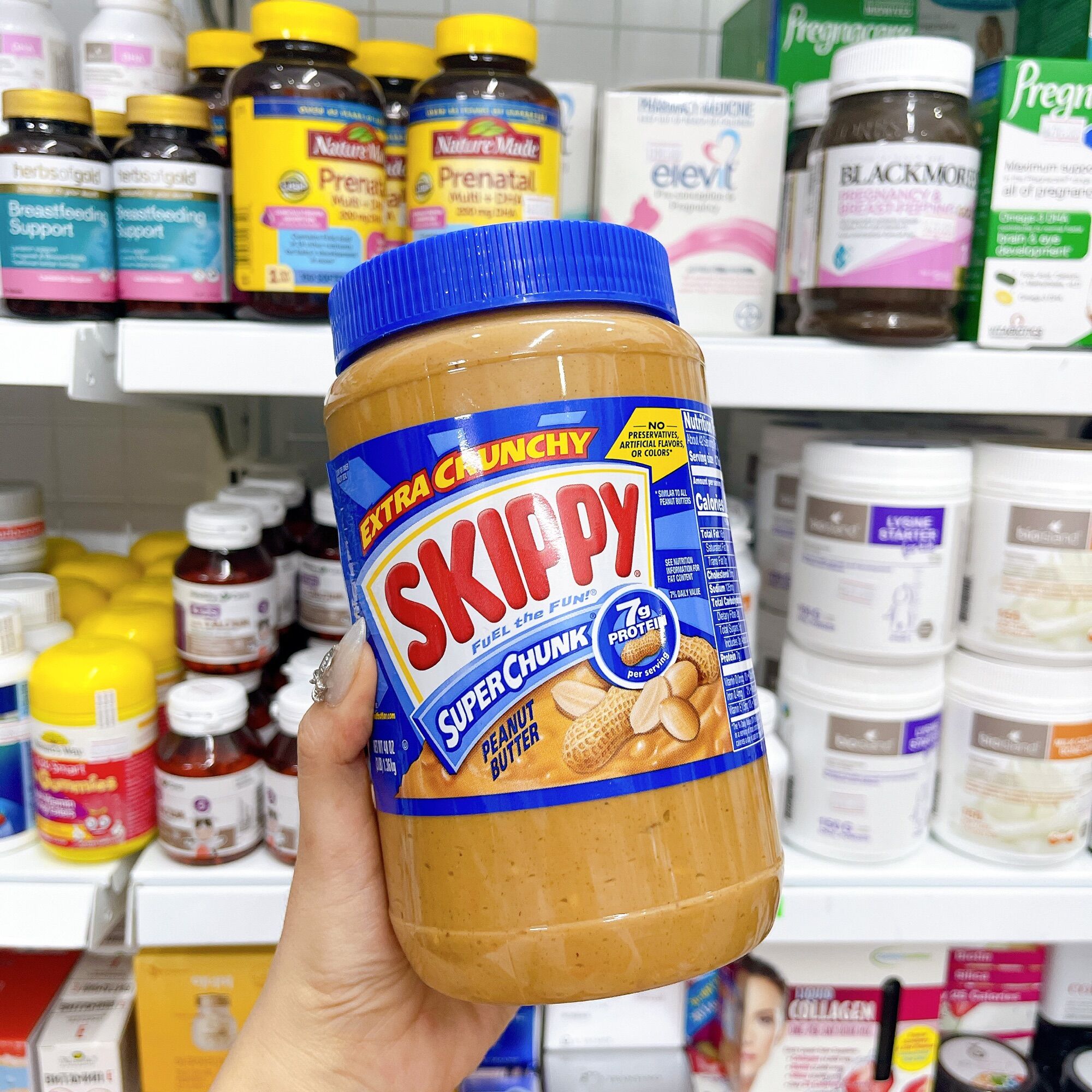 Bơ Đậu Phộng SKIPPY 1.36kg NGUYÊN HẠT DATE CUỐI THÁNG 10/2021