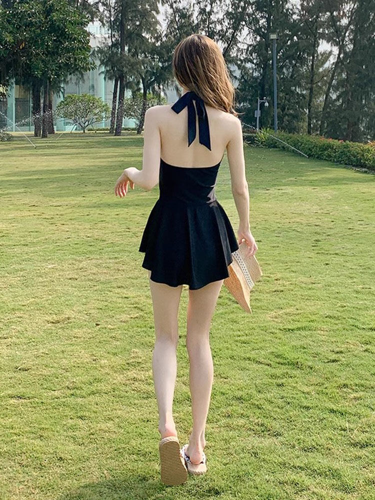 Bộ Đồ Bơi Một Mảnh Nữ Cổ Cao Che Bụng Dáng Ôm Gợi Cảm Thời Trang Bơi Lội Mùa Hè 2025 Đồ Bơi Tắm Bồn Nước Nóng