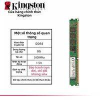 Kingston | Bộ Nhớ Máy Tính Để Bàn 1600 MHz 8GB