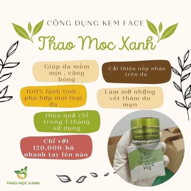 Combo Dưỡng Da Thảo Mộc Xanh (1 SRM + 1 Kem Face)