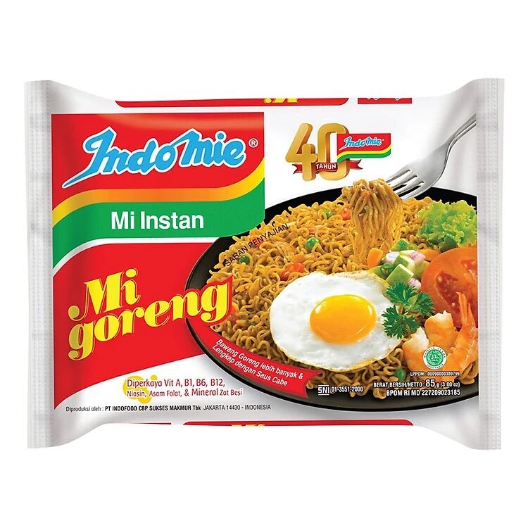 Thùng 40 Gói Mì Xào Khô Indomie Vị đặc biệt - Mi Goreng Fried Noodle 85g x
