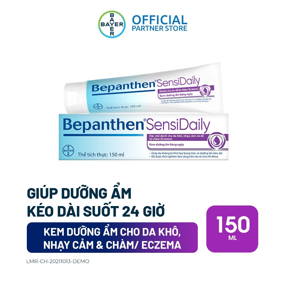 Kem dưỡng ẩm kéo dài 24h Bepanthen SensDaily tuýt 150g Chính hãng