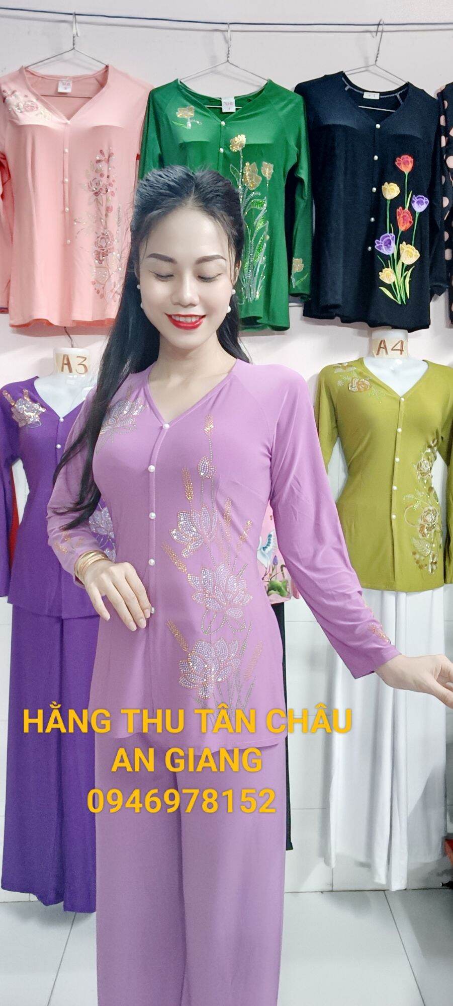 BỘ BÀ BA ĐÍNH ĐÁ BÔNG LÚA (BÁN CẢ BỘ ÁO QUẦN CÙNG MÀU)