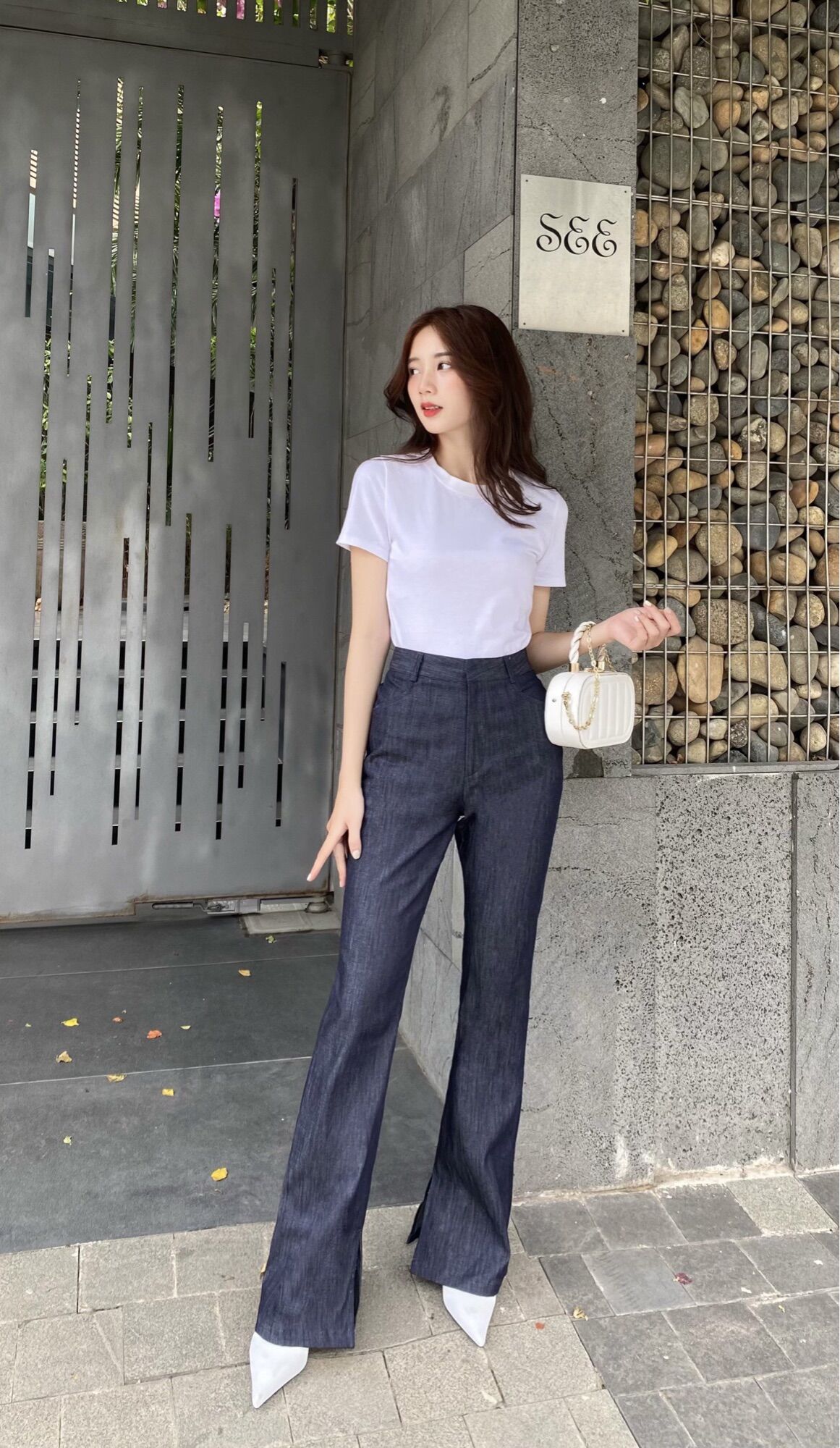 Quần tây phom dài ống loe xẻ AfterBefore