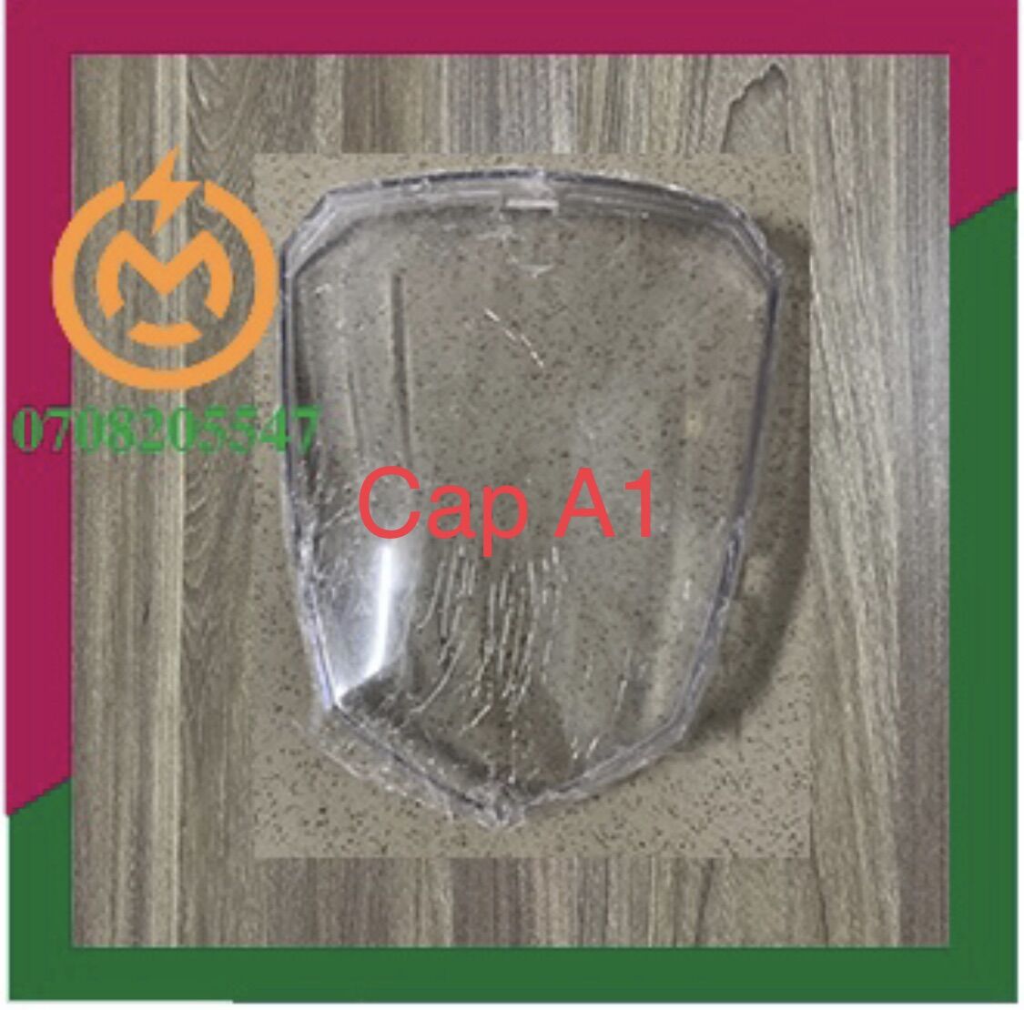 Mặt kính đèn pha xe đạp điện cap A1