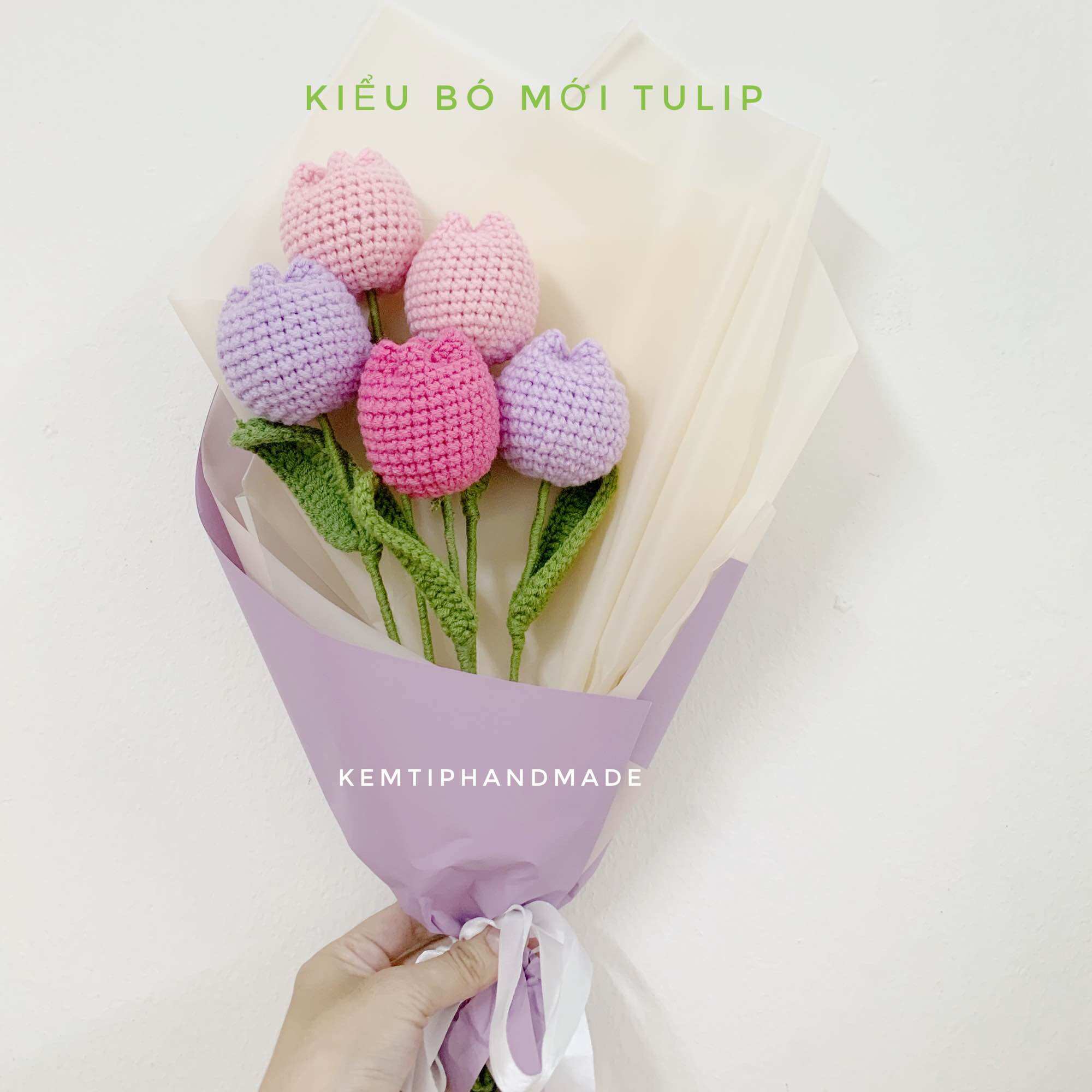 Bó hoa tulip len nhiều màu có sẵn