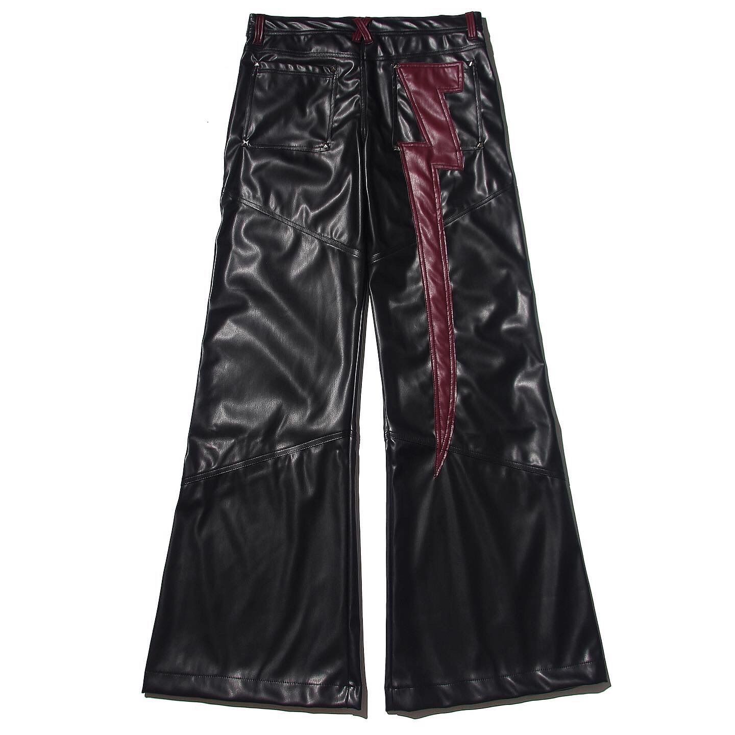 Rock star Black Leather Pants