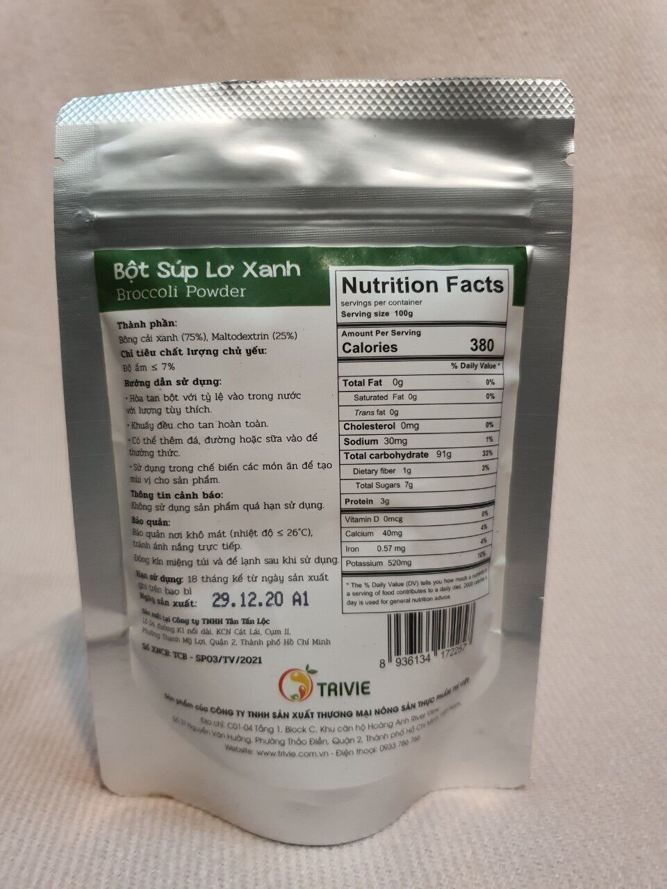 Bột Súp Lơ Xanh sấy lạnh
