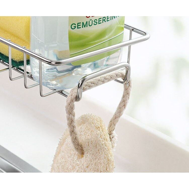 giá/kệ inox cài vòi rửa bát