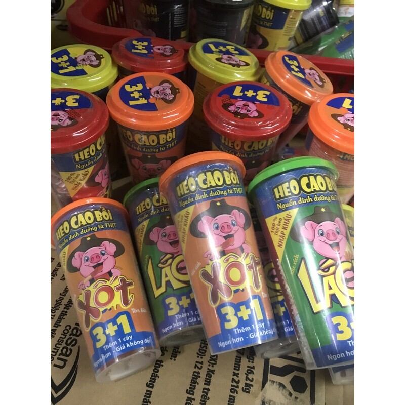 Combo 10 ly xúc xích heo cao bồi 76g (4 cây xúc xích × 15g + 1 gói sốt × 16g )
