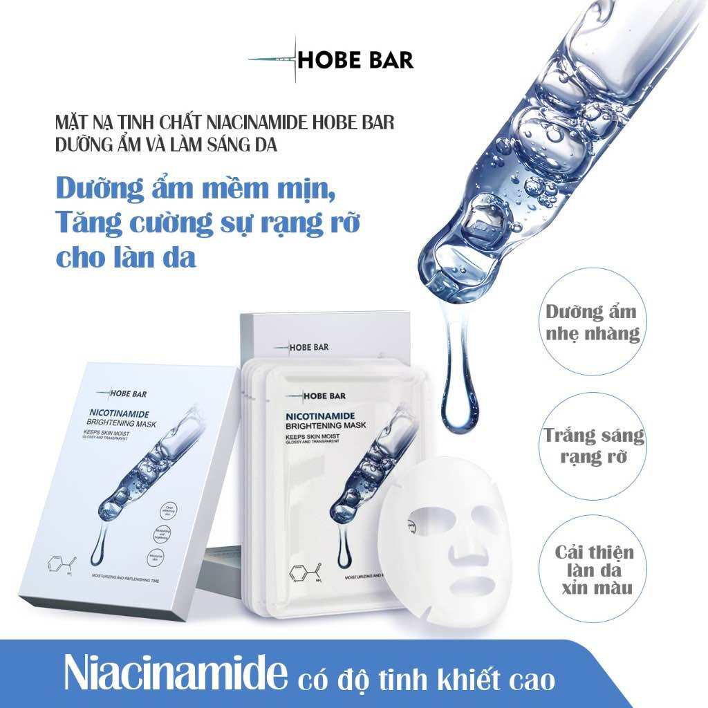 Mặt Nạ Tinh Chất Niacinamide HOBEBAR Thế Hệ Mới Hỗ Trợ Dưỡng Sáng Cao Cấp Và Chăm Sóc Da Chuyên Sâu 