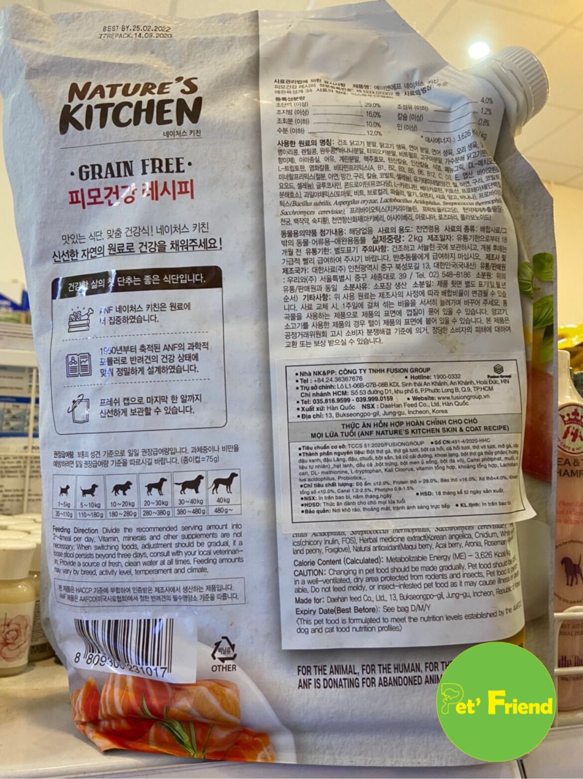Thức ăn chó Nature Kitchen giúp tốt cho da và lông 2kg