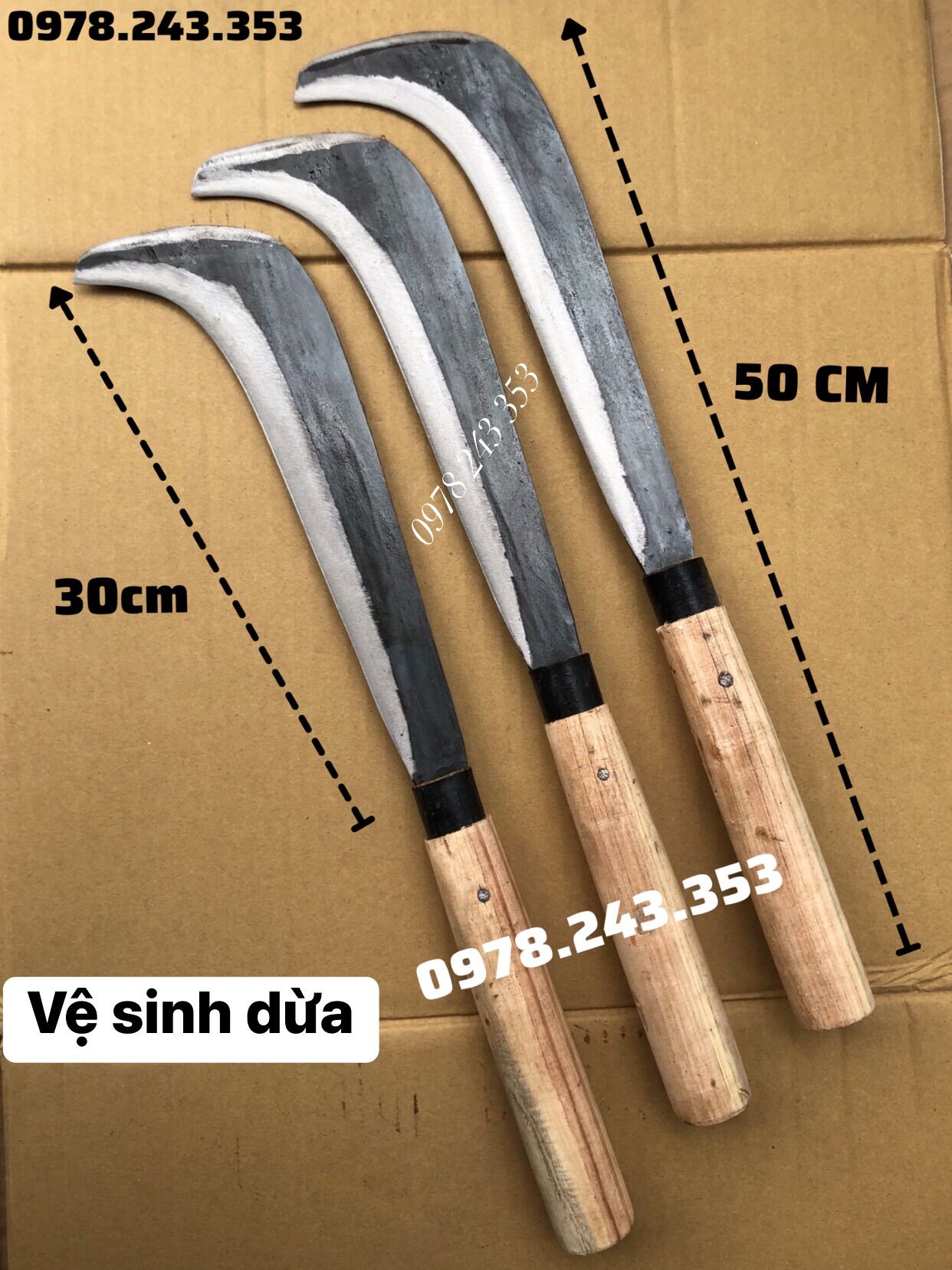 Coconut Cleaning Tools - Coconut Sickle and Coconut Clamp